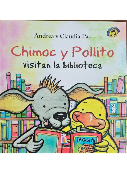 Chimoc y pollito visitan la biblioteca