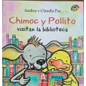 Chimoc y pollito visitan la biblioteca