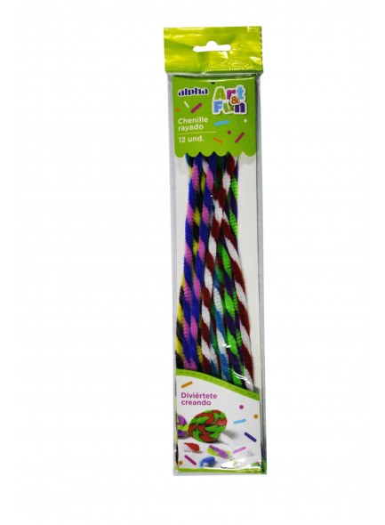 CHENILLE RAYADO X 12 UND