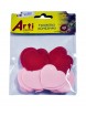 FIGURITAS ADHESIVAS ARTI - CORAZONES FIELTRO X 45 UND