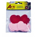 FIGURITAS ADHESIVAS ARTI - CORAZONES FIELTRO X 45 UND