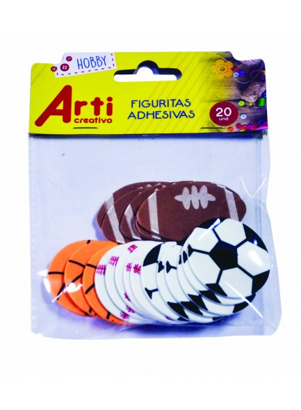 FIGURITAS ADHESIVAS ARTI - PELOTAS DEPOR X 20 UND