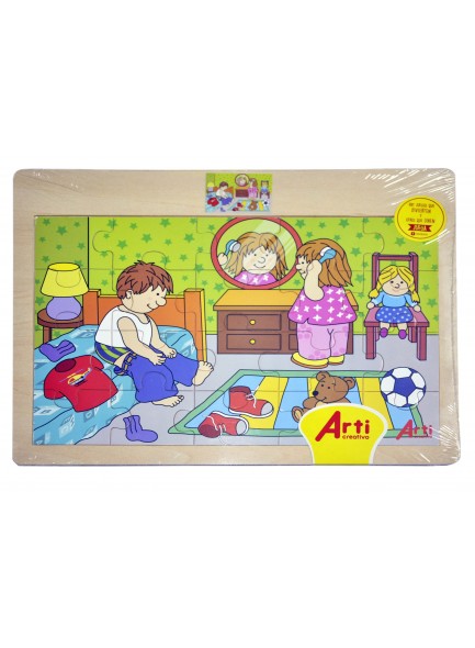 ROMPECABEZA ARTI - BUENOS DIAS X 20 PZAS (MADERA)