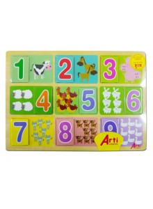 ROMPECABEZA ARTI - CONTANDO DEL 1 AL 9 X 9 PZAS (MADERA)