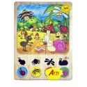 ROMPECABEZA Y ENCAJE BICHITOS - ARTI (MADERA) X 17 PZAS