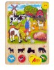 ROMPECABEZA Y ENCAJE EL GRANJERITO - ARTI (MADERA) X 17 PZAS