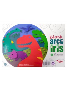 BLOCK ARCO IRIS - 40 HOJAS A4