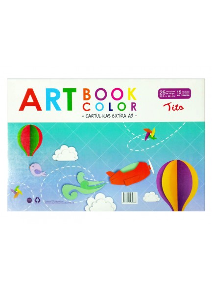 BLOCK CARTULINA COLORES EXTRA A3 X 25 HOJAS