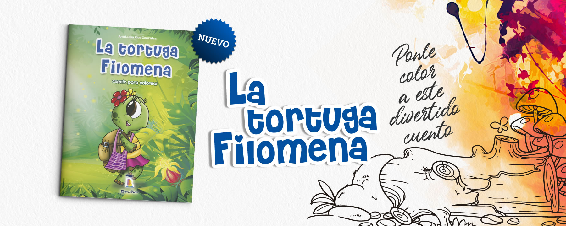 Ponle color a esta divertida aventura mientras acompañas a Filomena en su travesía por la selva peruana.
